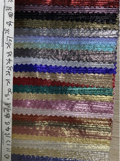 GZ-JP 羅紋閃光布    幅寬:148cm 克重: 150g  成分:滌97%氨綸3% 側面照